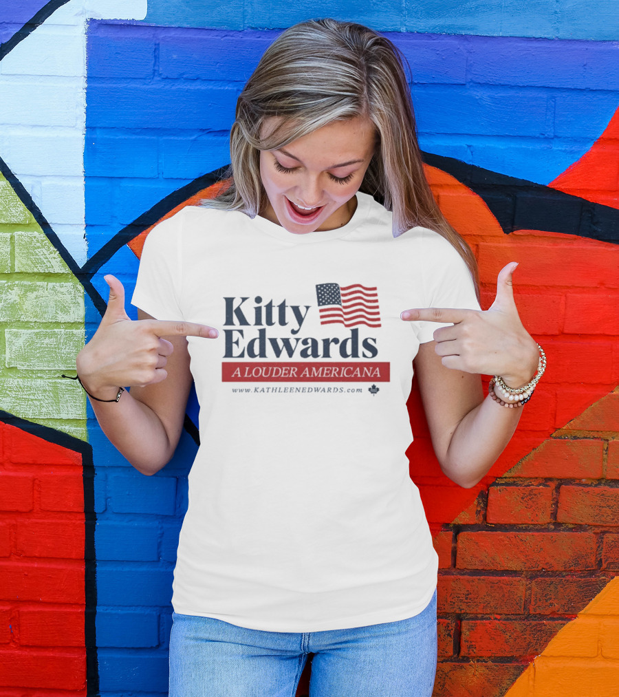 Kitty Edwards Louder Americana Flag Kathleen Edwards T-Shirt
