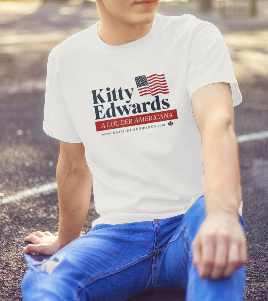 Kitty Edwards Louder Americana Flag Kathleen Edwards T-Shirt