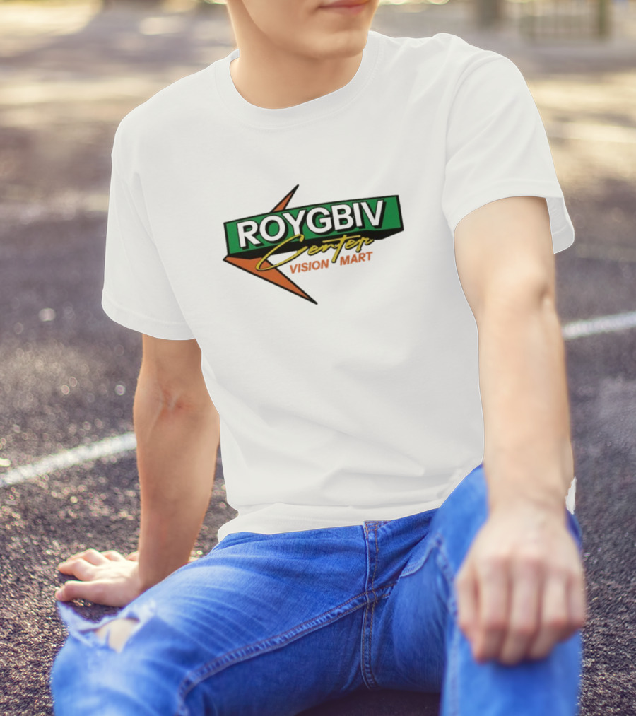 ROYGBIV Center Vision Mart Star Logo Retro Style T-Shirt