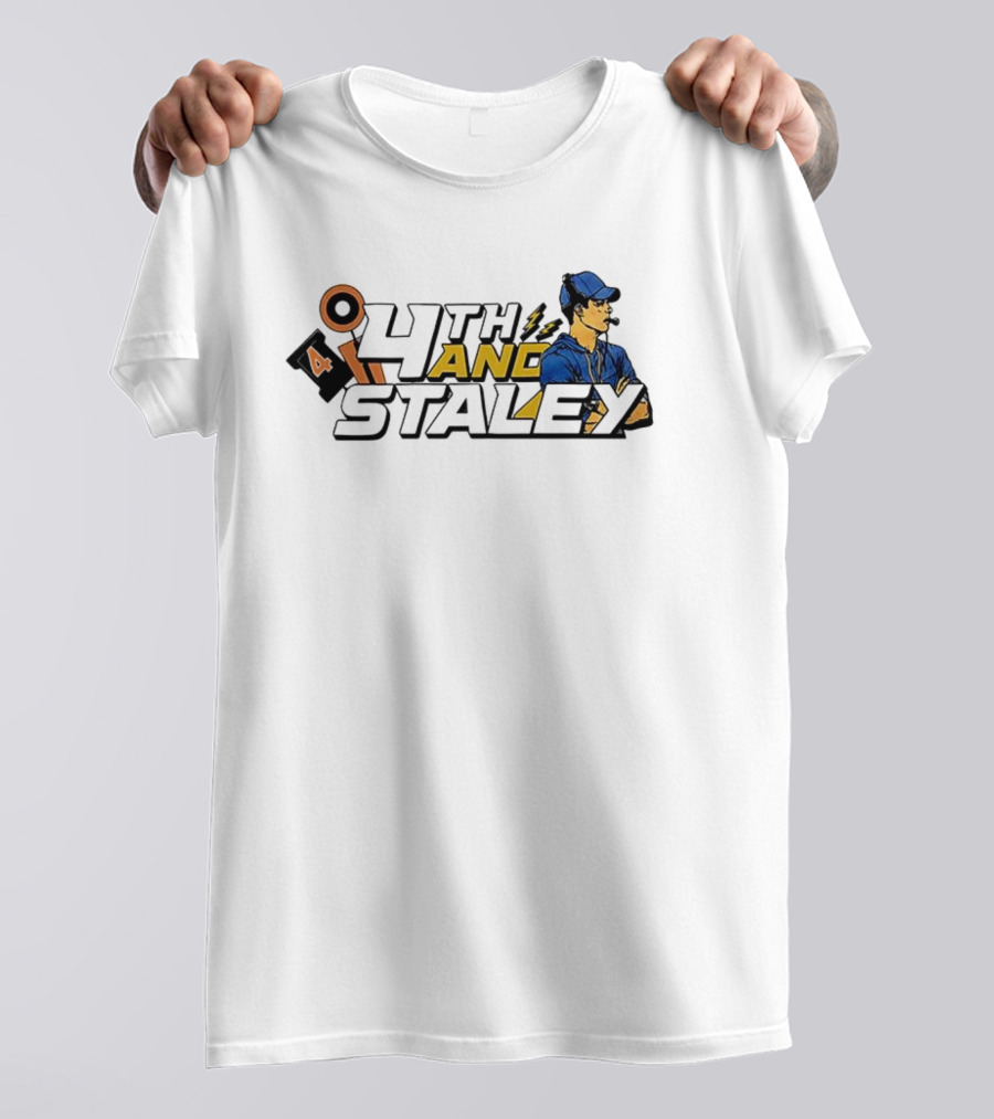 4th And Staley Brandon Staley Coach Illustration T-Shirt