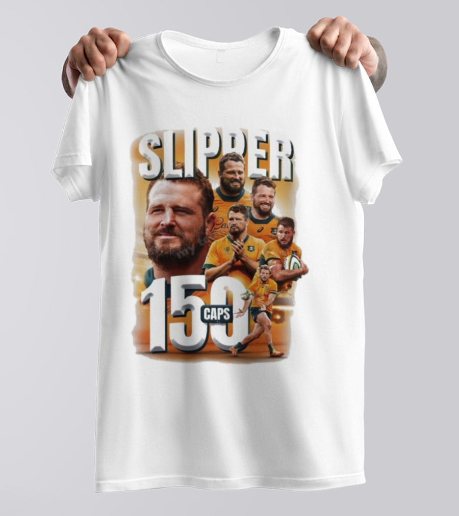 Wallaby Slipper 150 Caps Rugby Milestone Celebration T-Shirt