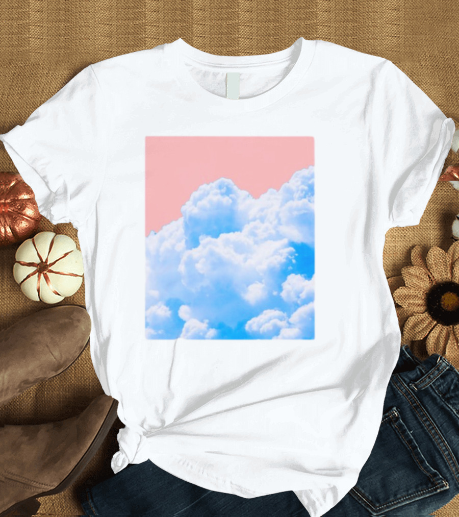 Permanent Permeation Cloudscape On Pink Sky T-Shirt