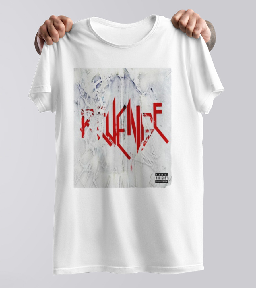 Revenge Sonny Explicit Content Distressed Ice Background T-Shirt