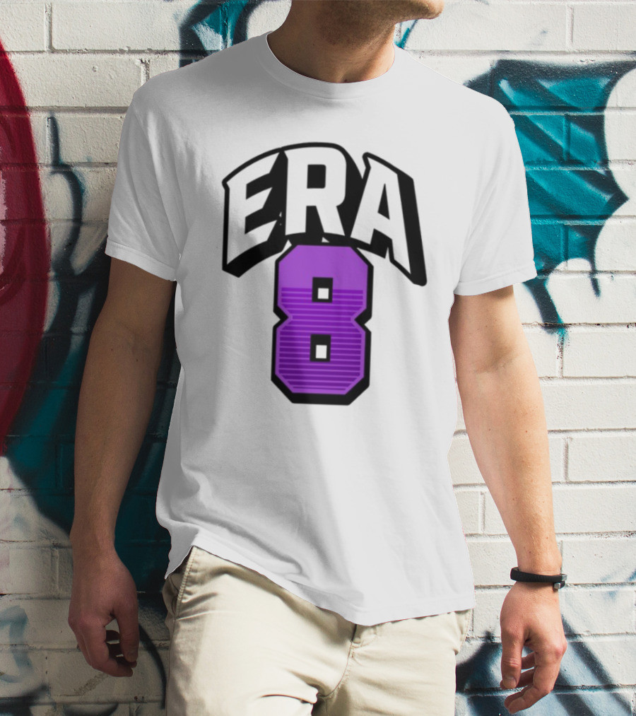ERA8 Lamar Jackson Purple Number 8 Sports Style T-Shirt