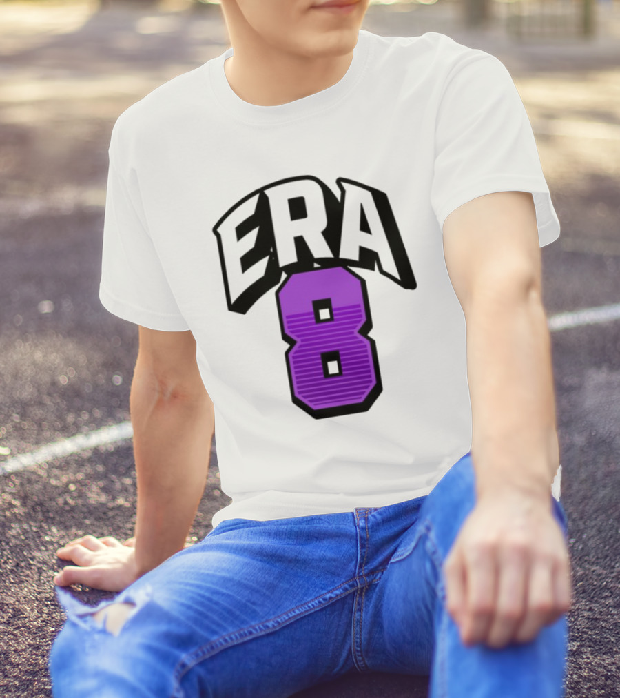 ERA8 Lamar Jackson Purple Number 8 Sports Style T-Shirt
