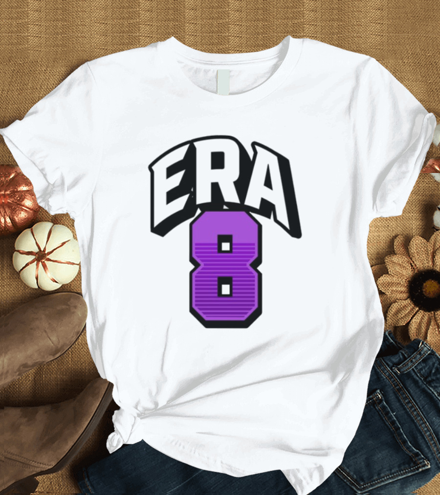 ERA8 Lamar Jackson Purple Number 8 Sports Style T-Shirt