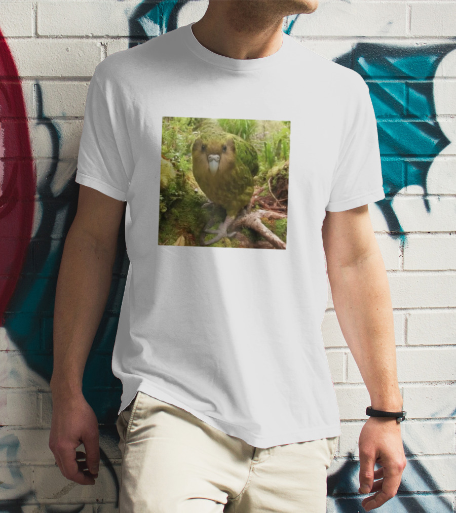 Shearling Kakapo Bird In Forest Habitat T-Shirt