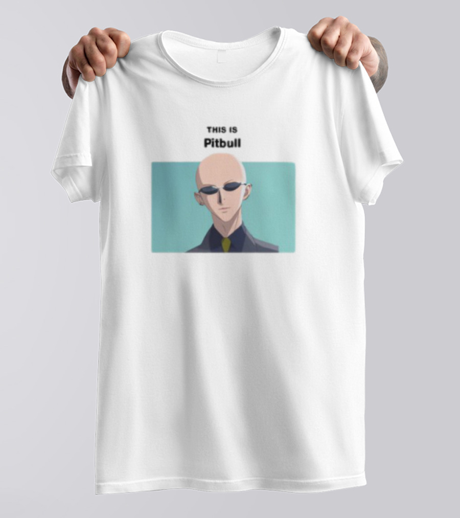 This Is Pitbull Yasu Anime Meme Bald Sunglasses T-Shirt