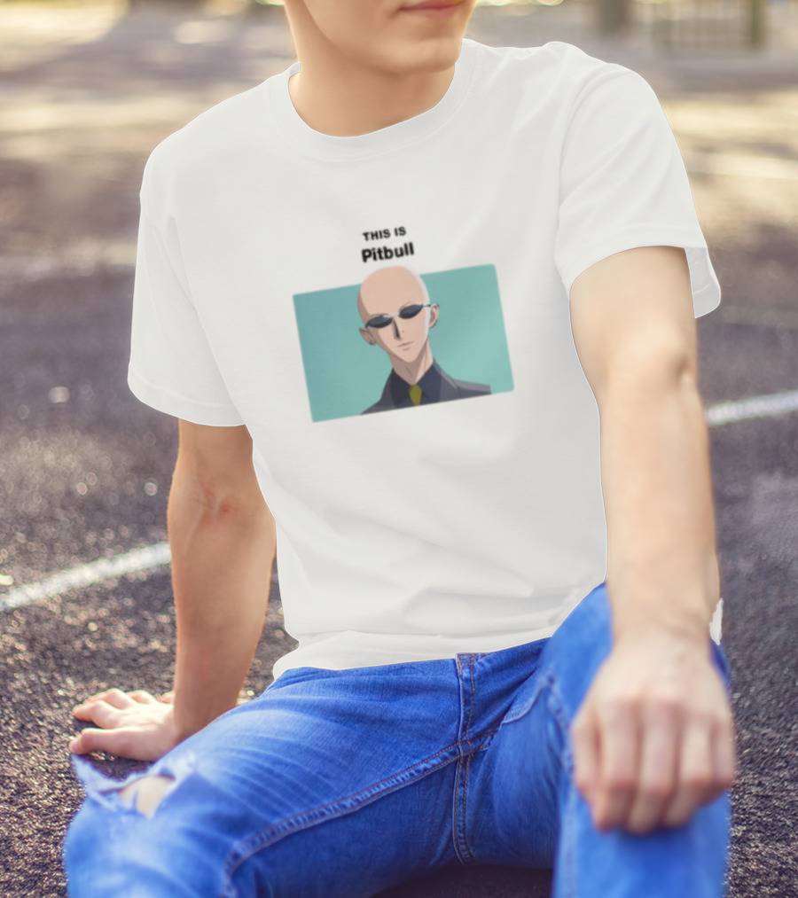 This Is Pitbull Yasu Anime Meme Bald Sunglasses T-Shirt