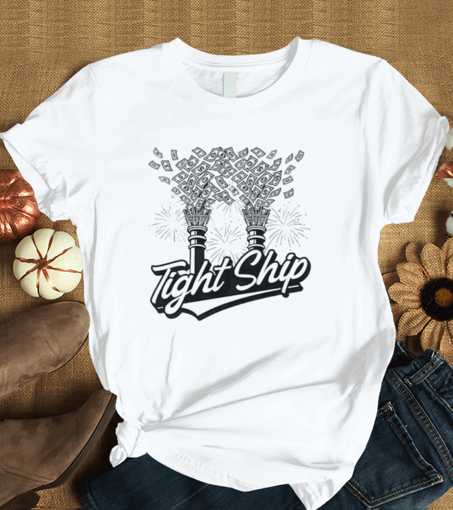 Tight Ship Cincinnati Baseball Flower Arch Fireworks T-Shirt