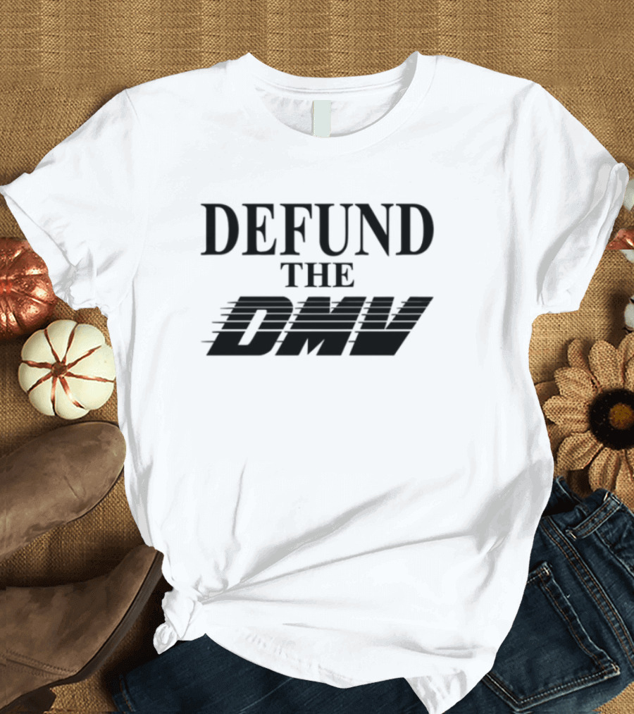 Defund The DMV Racer Vintage Look Retro Style T-Shirt