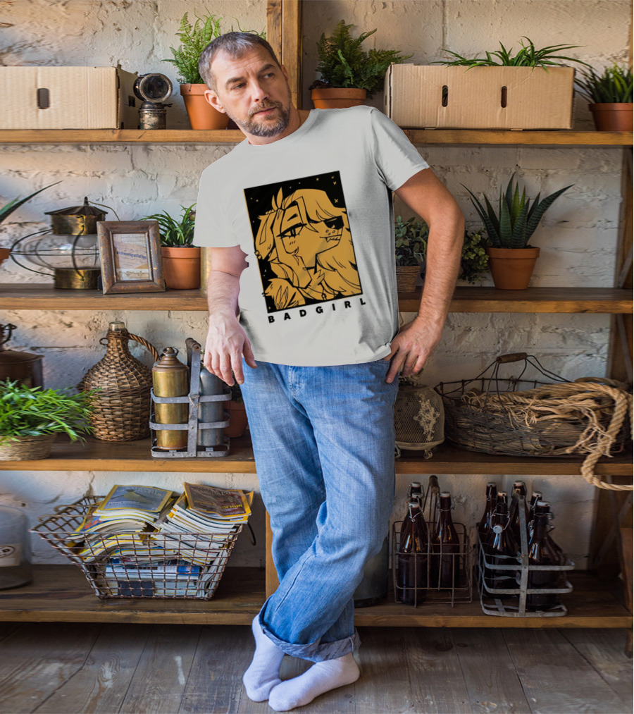 Doubledog Bad Girl Retro Cartoon Style T-Shirt