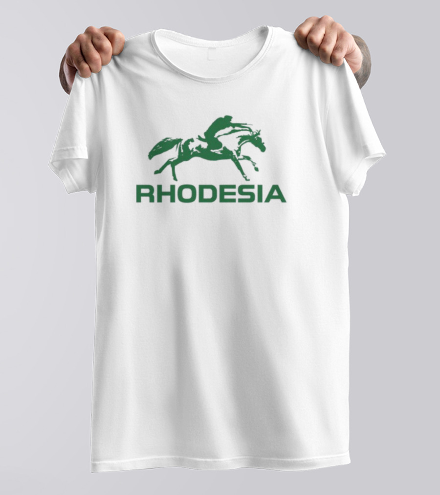 Rhodesia Green Horse Pegasus Emblem T-Shirt