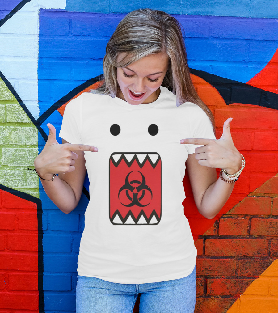 Romanceplanet Domo Kun Biohazard Symbol Design T-Shirt