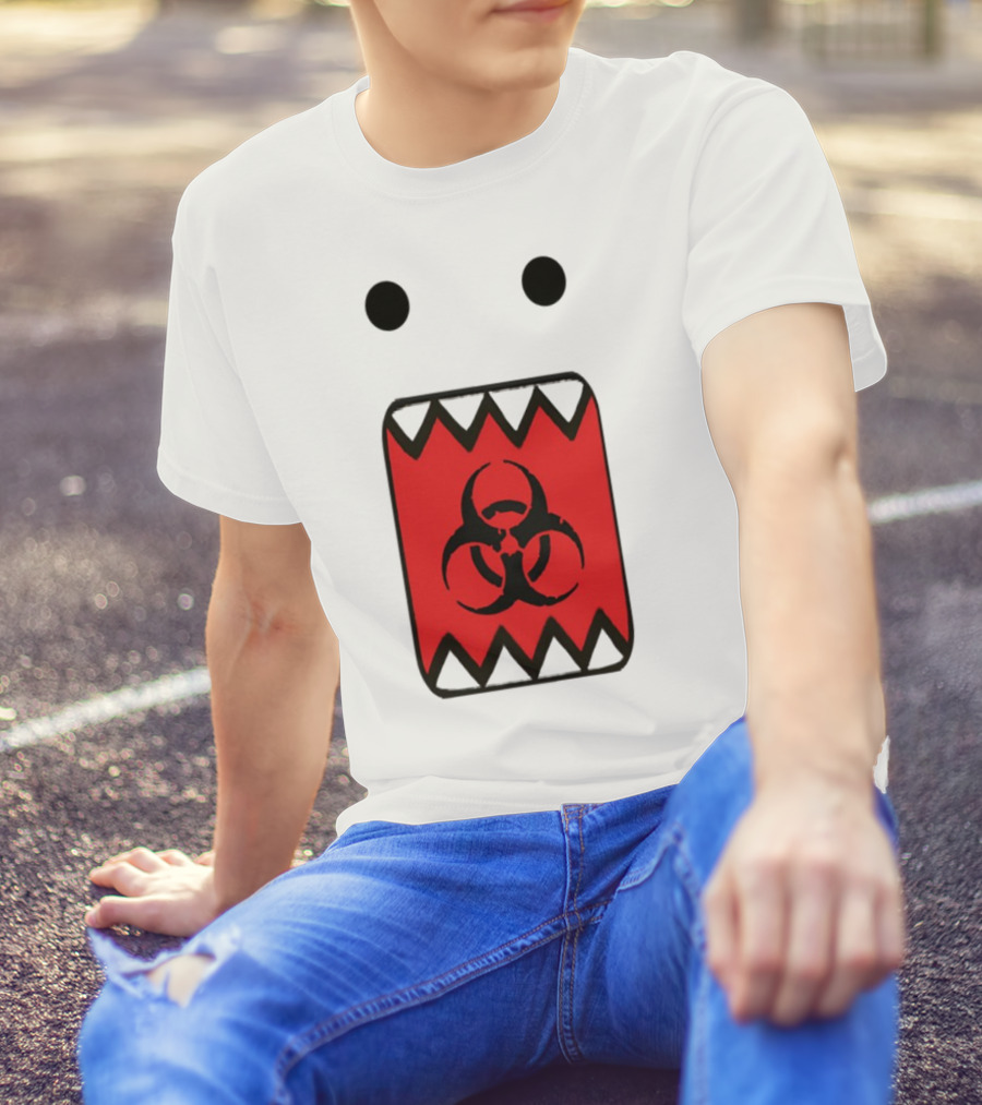 Romanceplanet Domo Kun Biohazard Symbol Design T-Shirt
