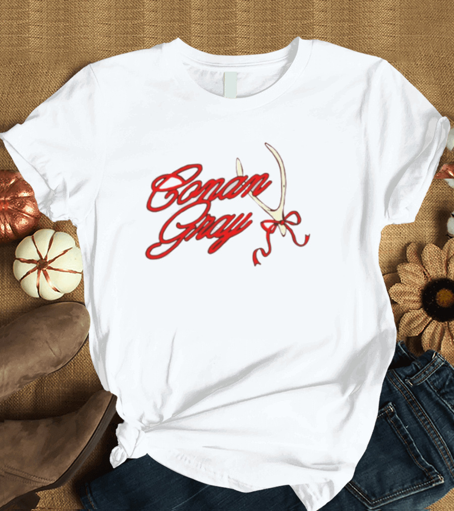Conan Gray Red Script Wishbone Ribbon T-Shirt
