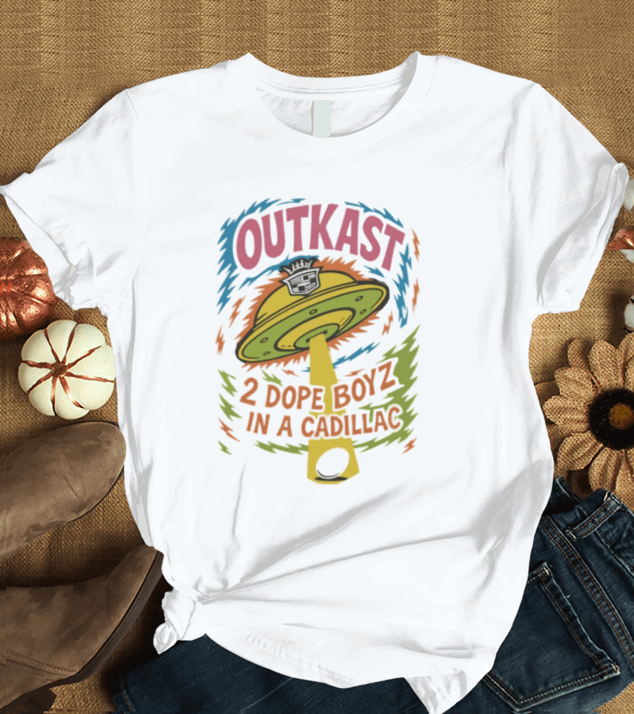 Outkast 2 Dope Boyz In A Cadillac UFO Yolk Eggs Tyrone T-Shirt
