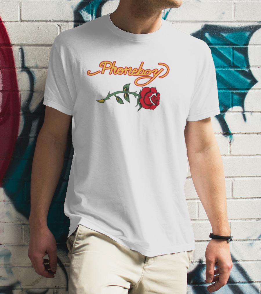Phoneboy Red Rose Flower Graphic T-Shirt