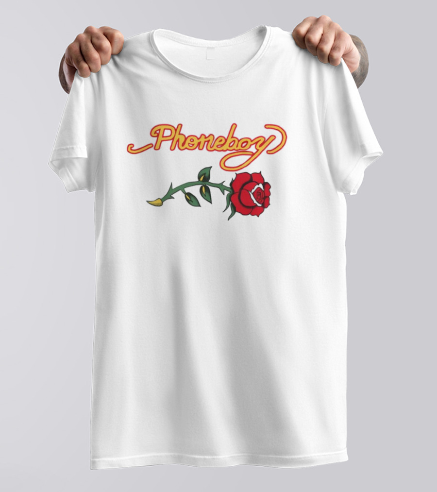 Phoneboy Red Rose Flower Graphic T-Shirt