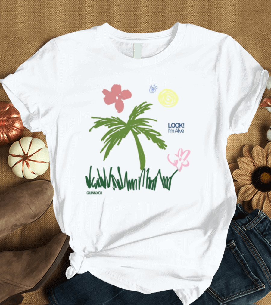 Quinnxcii Aloha Mood Palm Tree Album Cover Art T-Shirt
