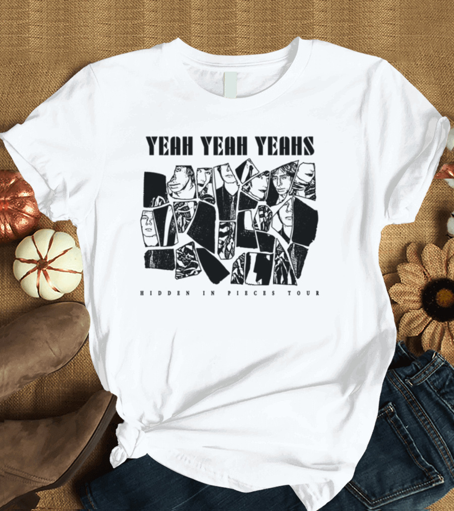 Yeah Yeah Yeahs Faces Hidden In Pieces Tour T-Shirt