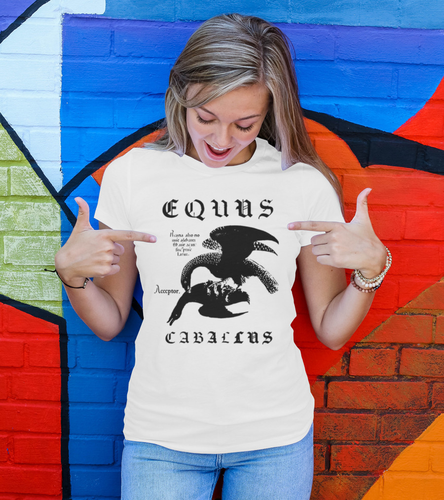 Equus Equi Caballus Latin Horse Text T-Shirt