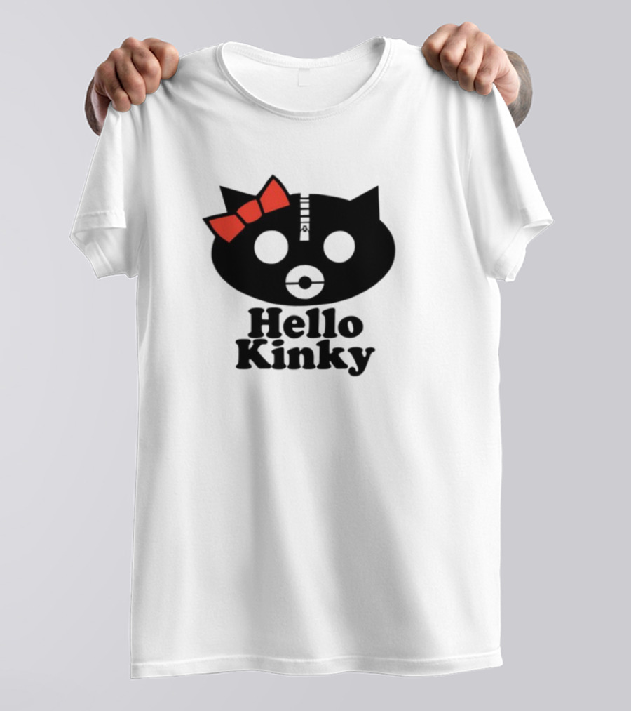 Hello Kinky Kitty With Red Bow Gorillaz T-Shirt