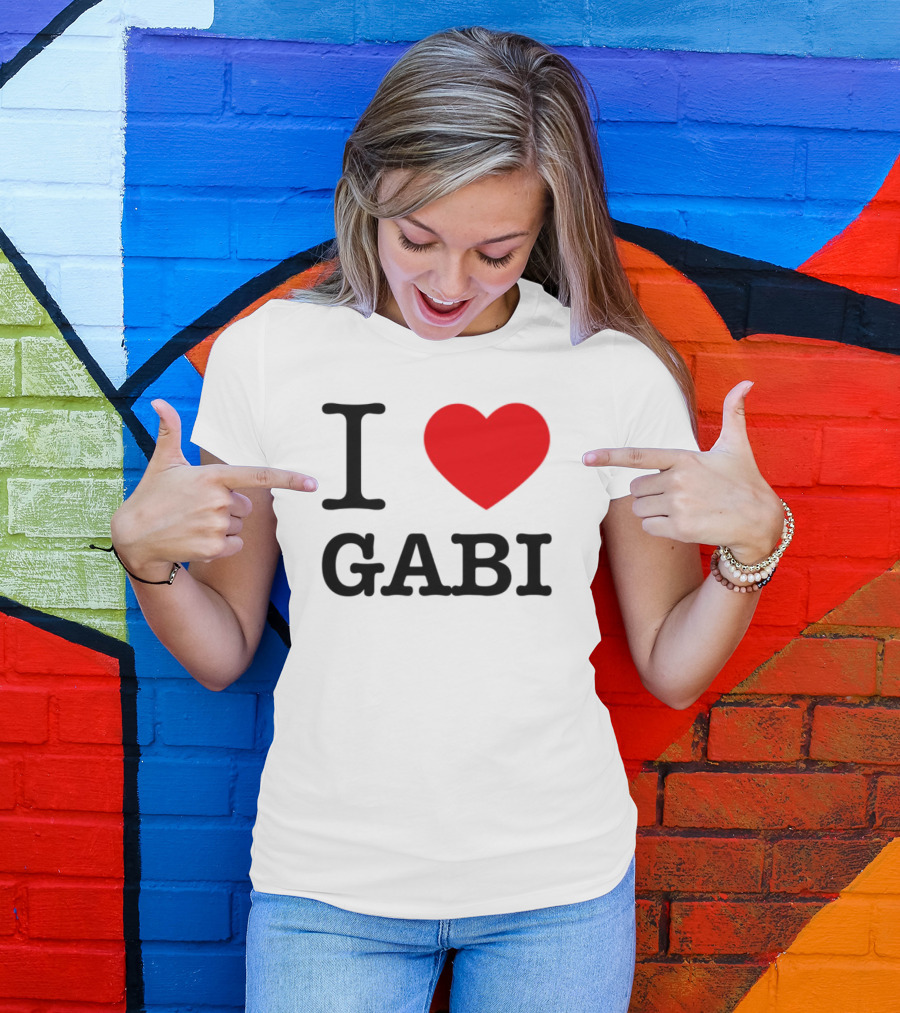 I Heart Gabi Bold Love Red Heart Icon T-Shirt