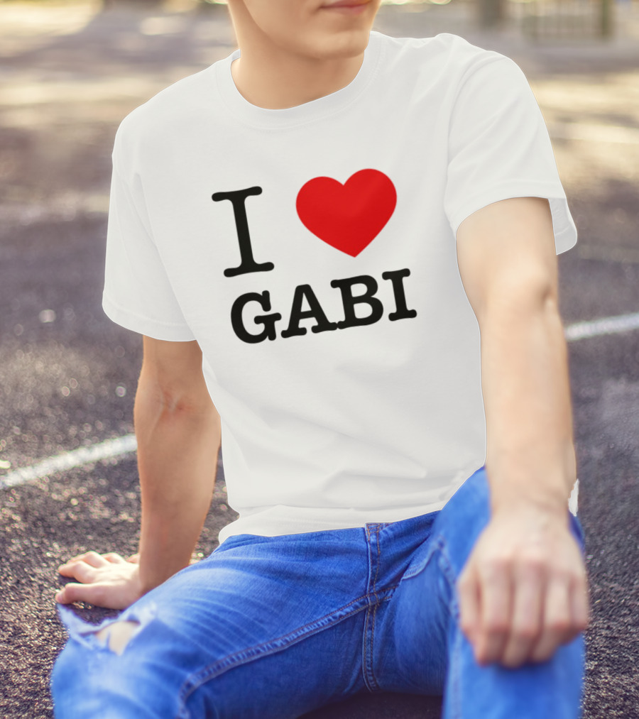 I Heart Gabi Bold Love Red Heart Icon T-Shirt