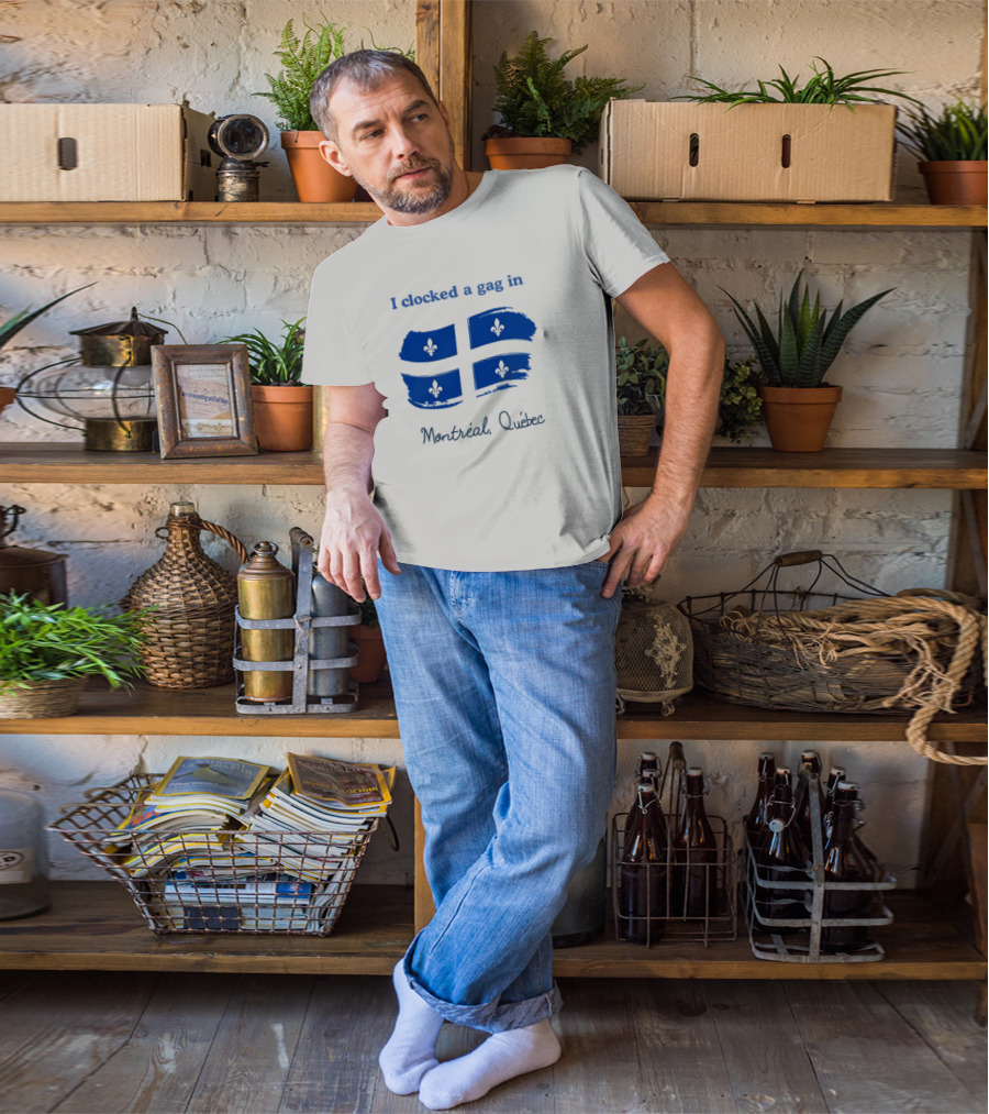I Ed A Gag In Montreal Quebec Fleur-de-Lis Flag T-Shirt