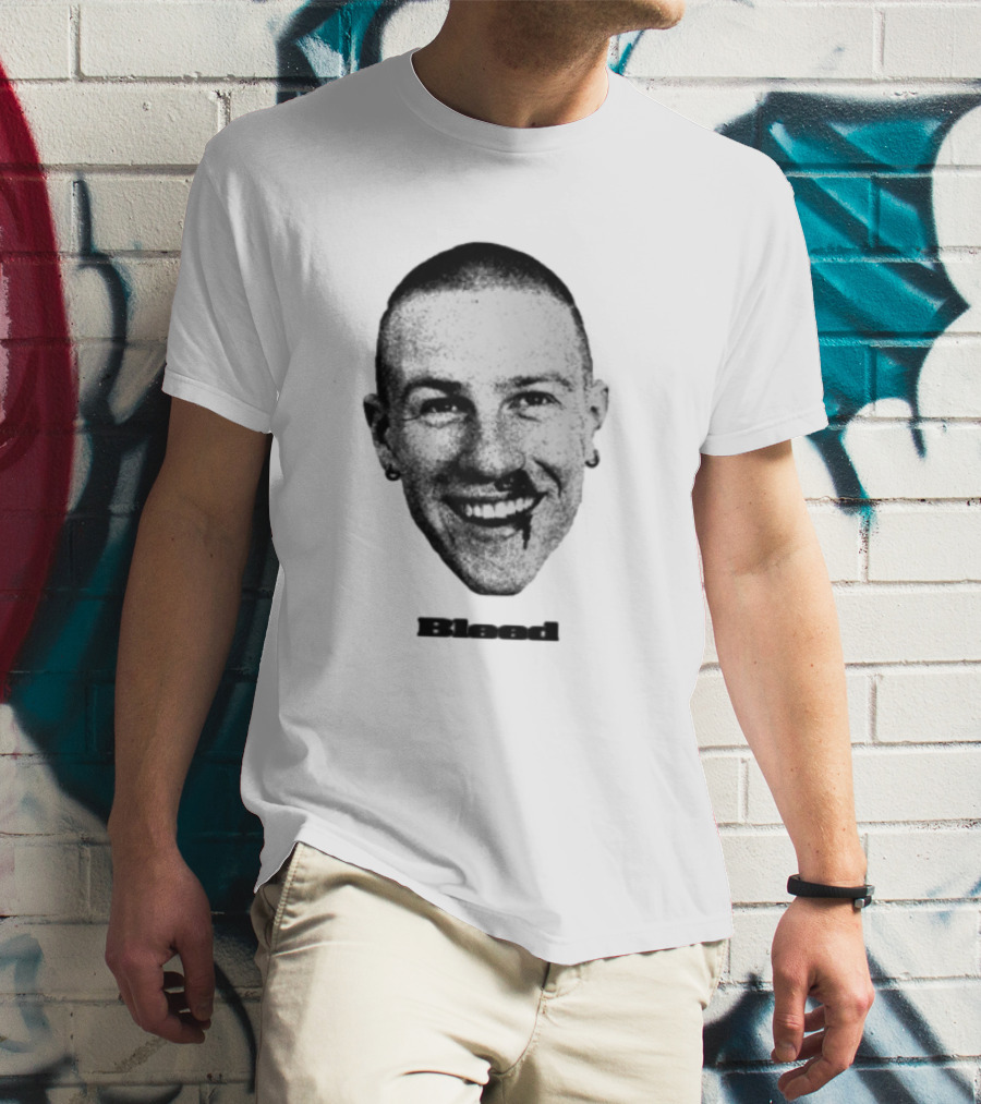 Malcolm Todd Bleed Face Iconic Smiling Portrait T-Shirt