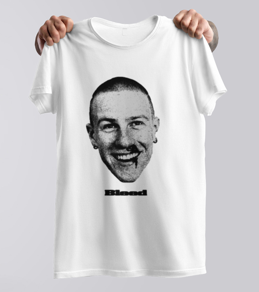 Malcolm Todd Bleed Face Iconic Smiling Portrait T-Shirt