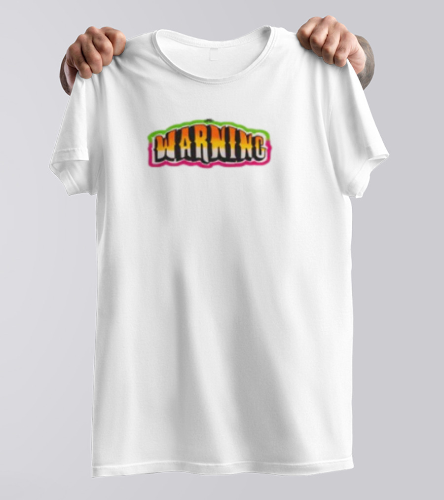 The Warning Neon Gradient Text T-Shirt