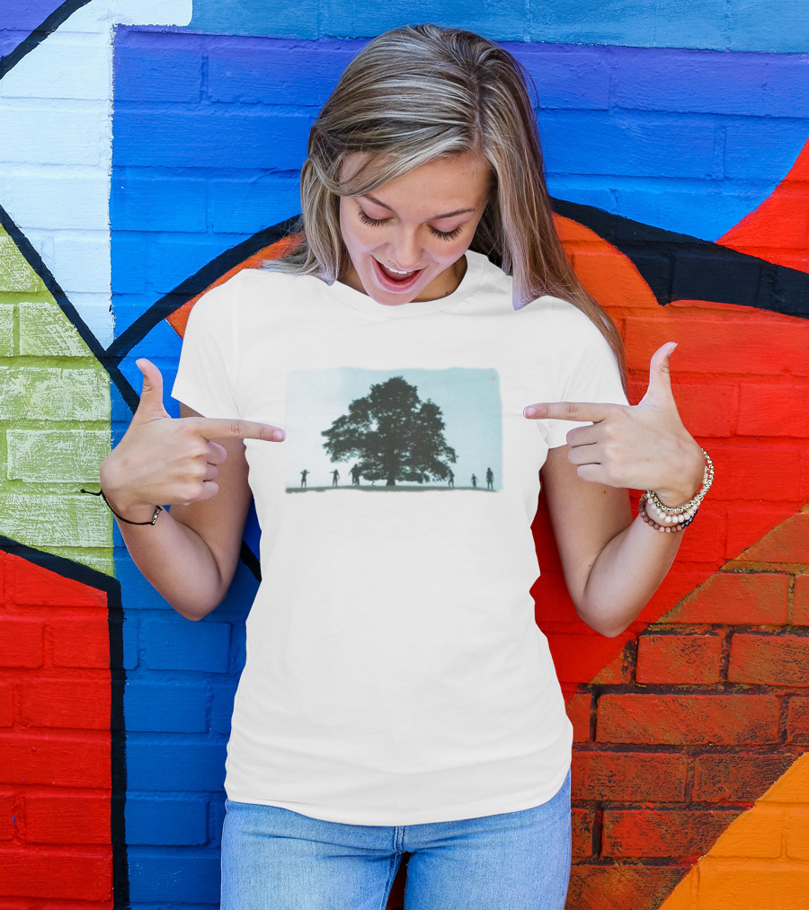 28 Years Later Tree Silhouette With Human Figures T-Shirt