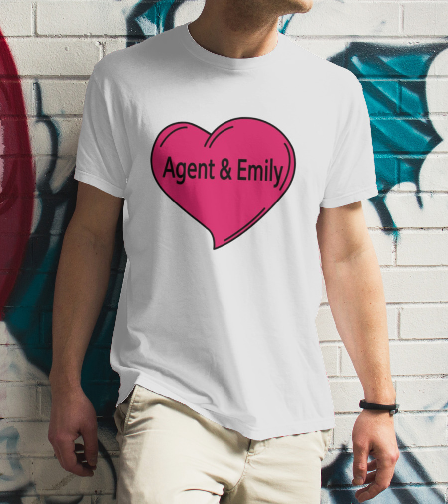 Agent & Emily Pink Heart T-Shirt