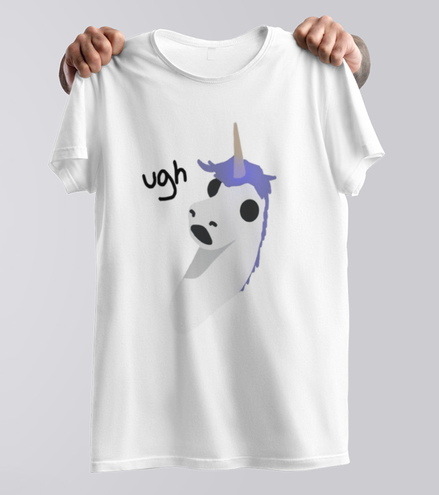 Ugh Dougdoug Unicorn Blue Orange Horn T-Shirt