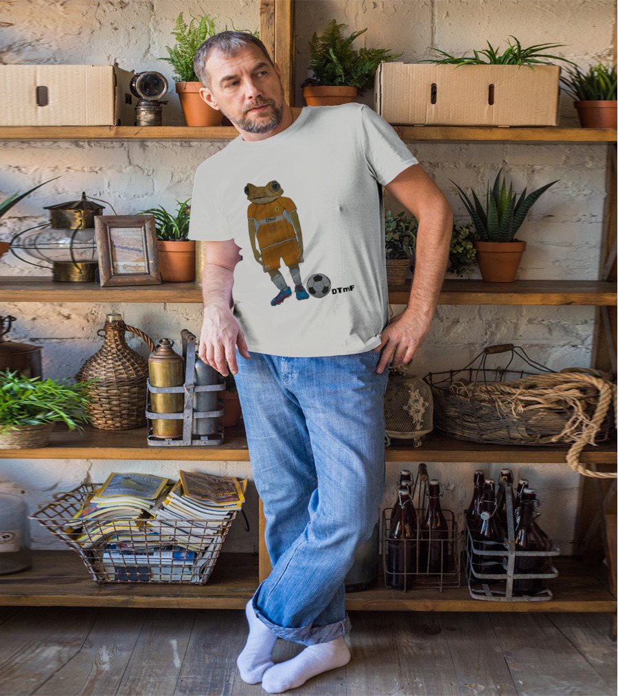 Dtmf 91 Frog Soccer Player With Ball T-Shirt