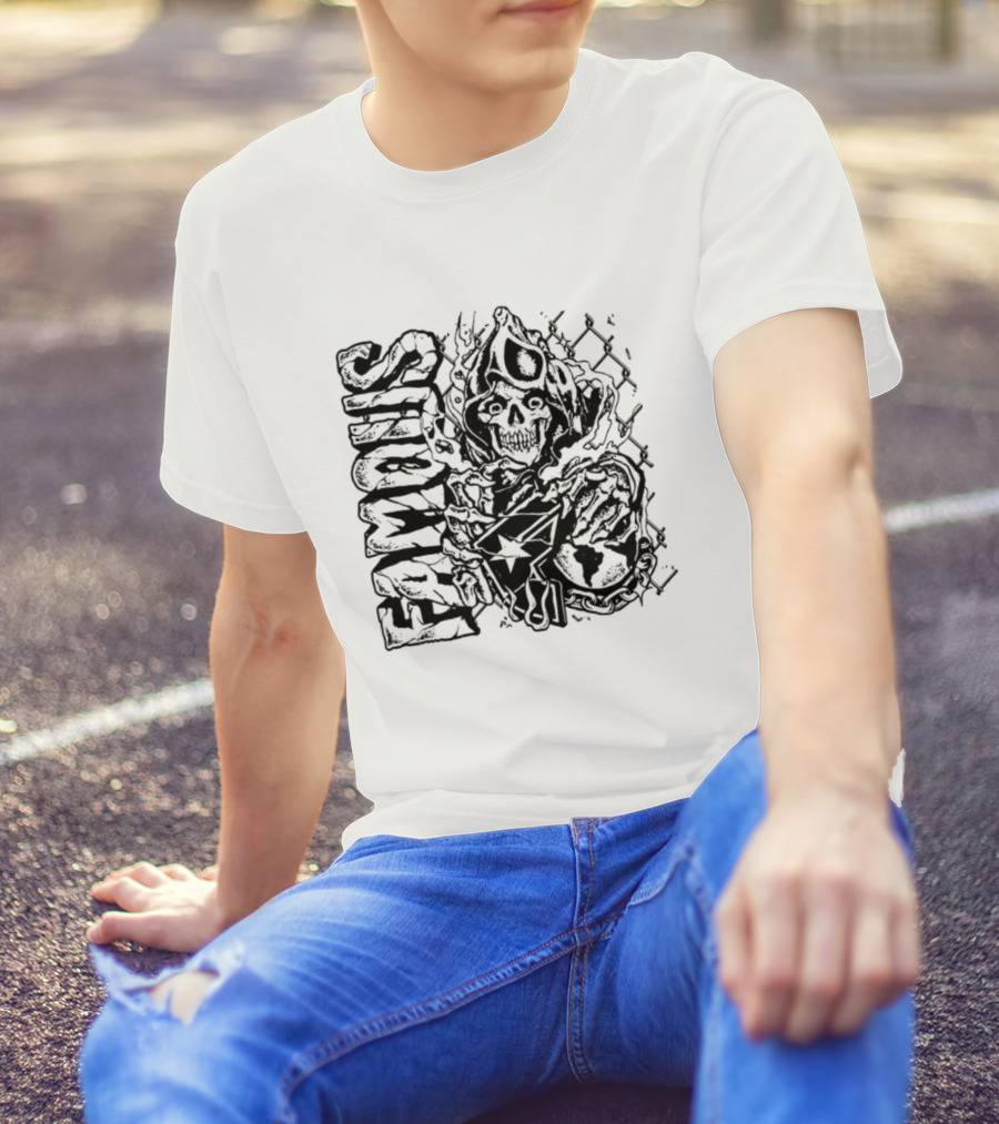 Famous Hardcore Creature Illustration T-Shirt