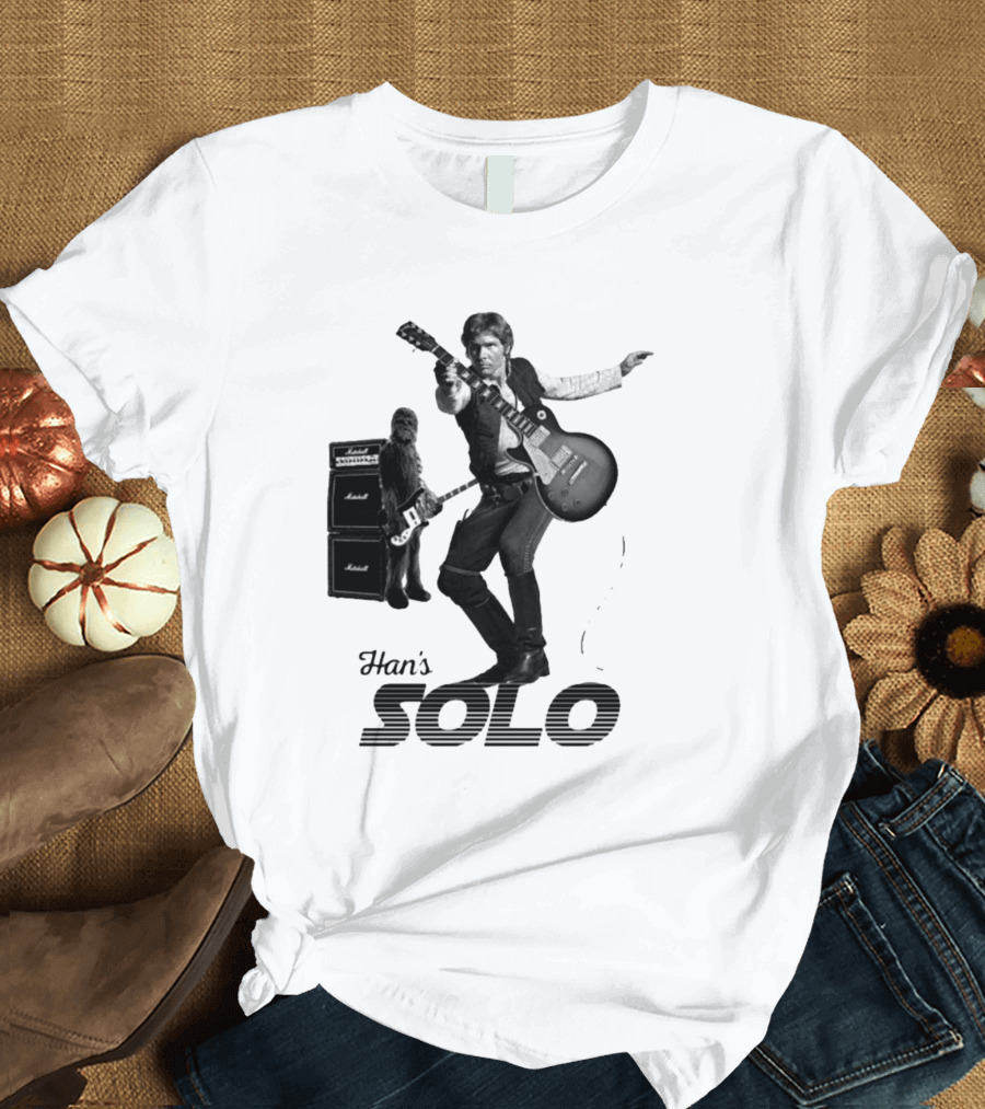 Han_s Solo Chewbacca Guitar Marshall Star Wars T-Shirt