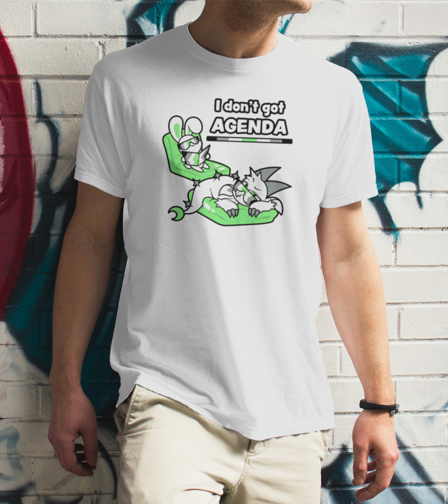 I Don’t Got Agenda Green Couch Cat And Mouse T-Shirt