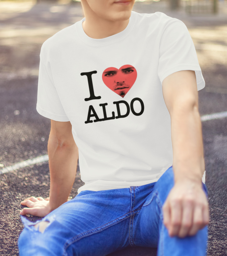 I Love Aldo Heart Face Graphic T-Shirt