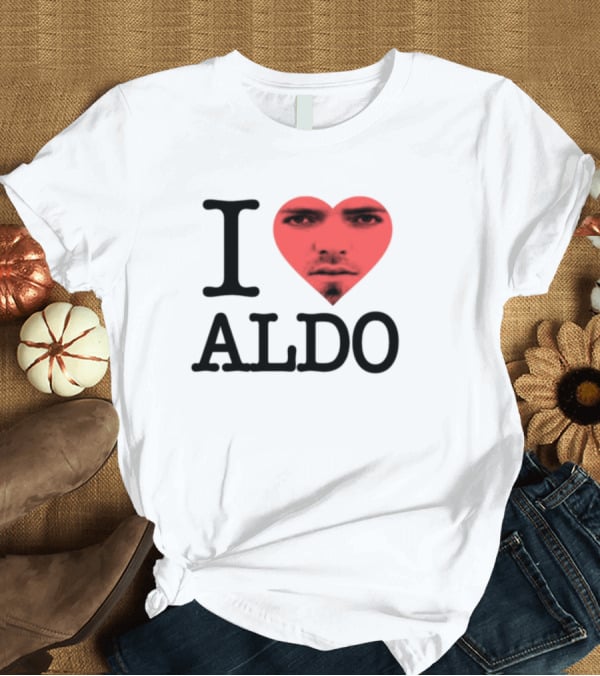 I Love Aldo Heart Face Graphic T-Shirt