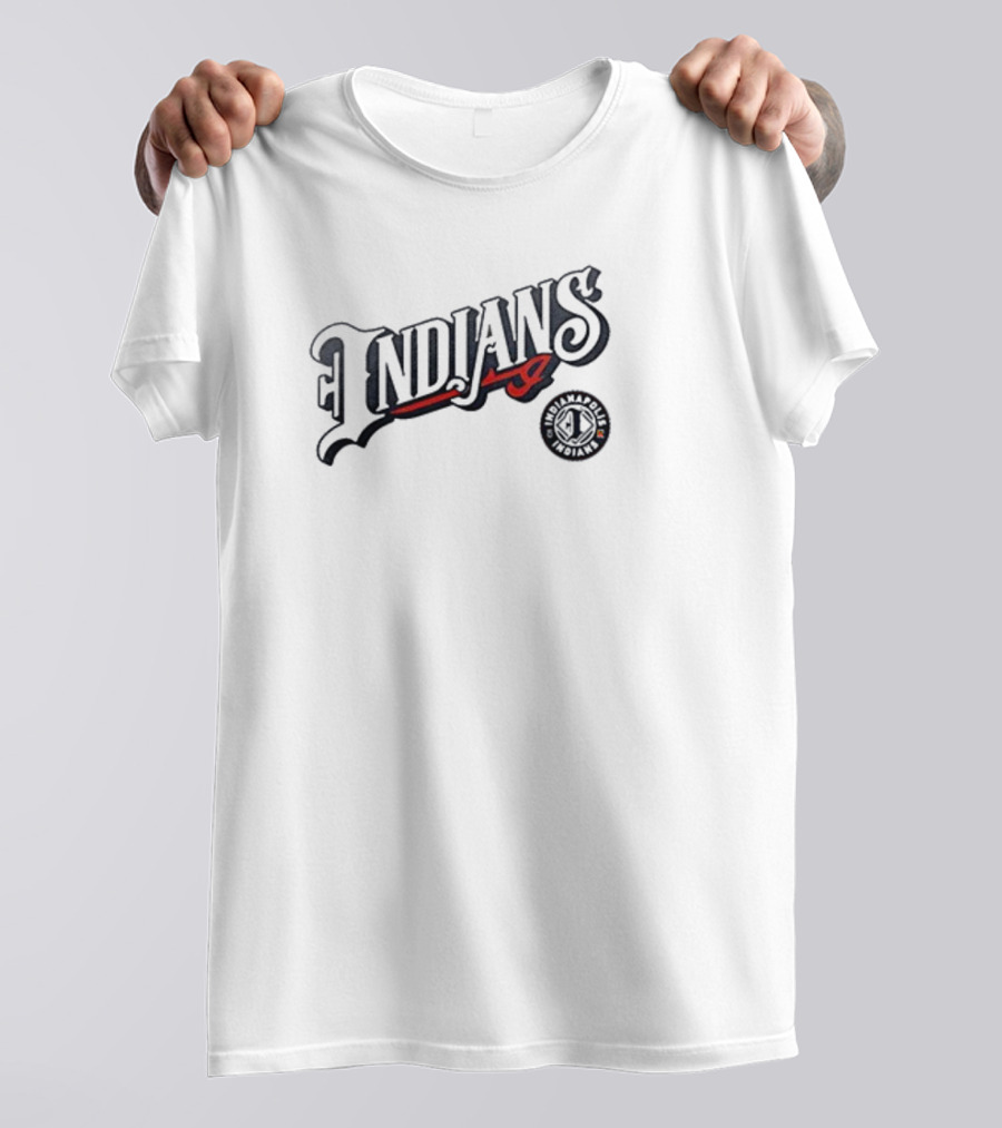 Indianapolis Indians Wordmark Script Classic Emblem T-Shirt