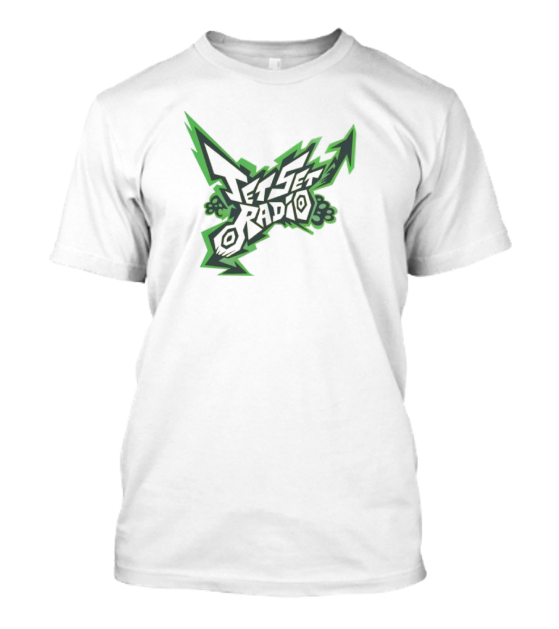 Jet Set Radio Iconic Graffiti Style Green Arrow Emblem T-Shirt