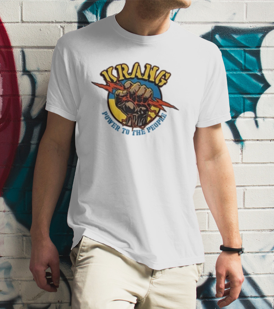 Krang Power To The People Fist With Lightning Bolt T-Shirt