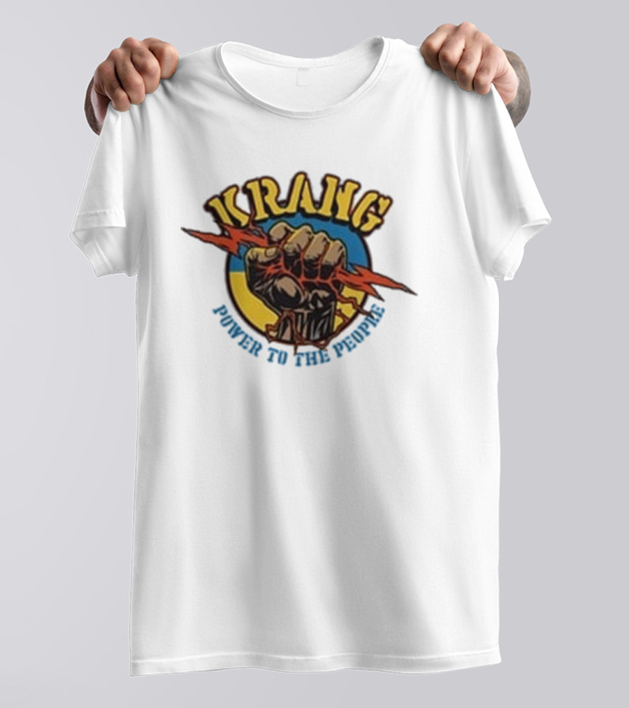 Krang Power To The People Fist With Lightning Bolt T-Shirt