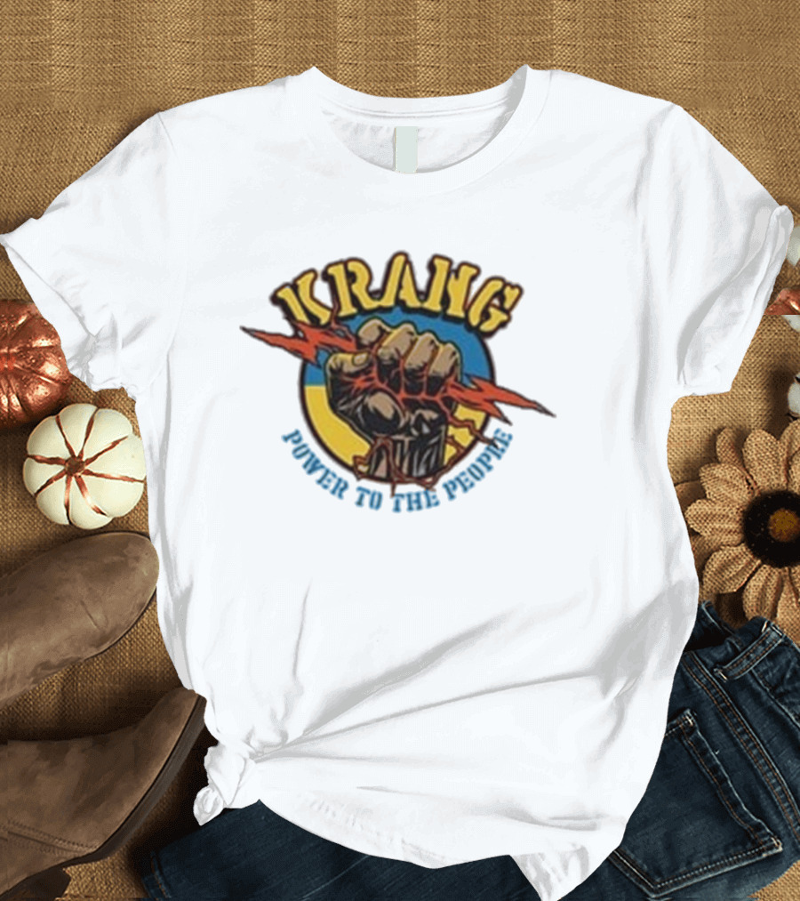 Krang Power To The People Fist With Lightning Bolt T-Shirt