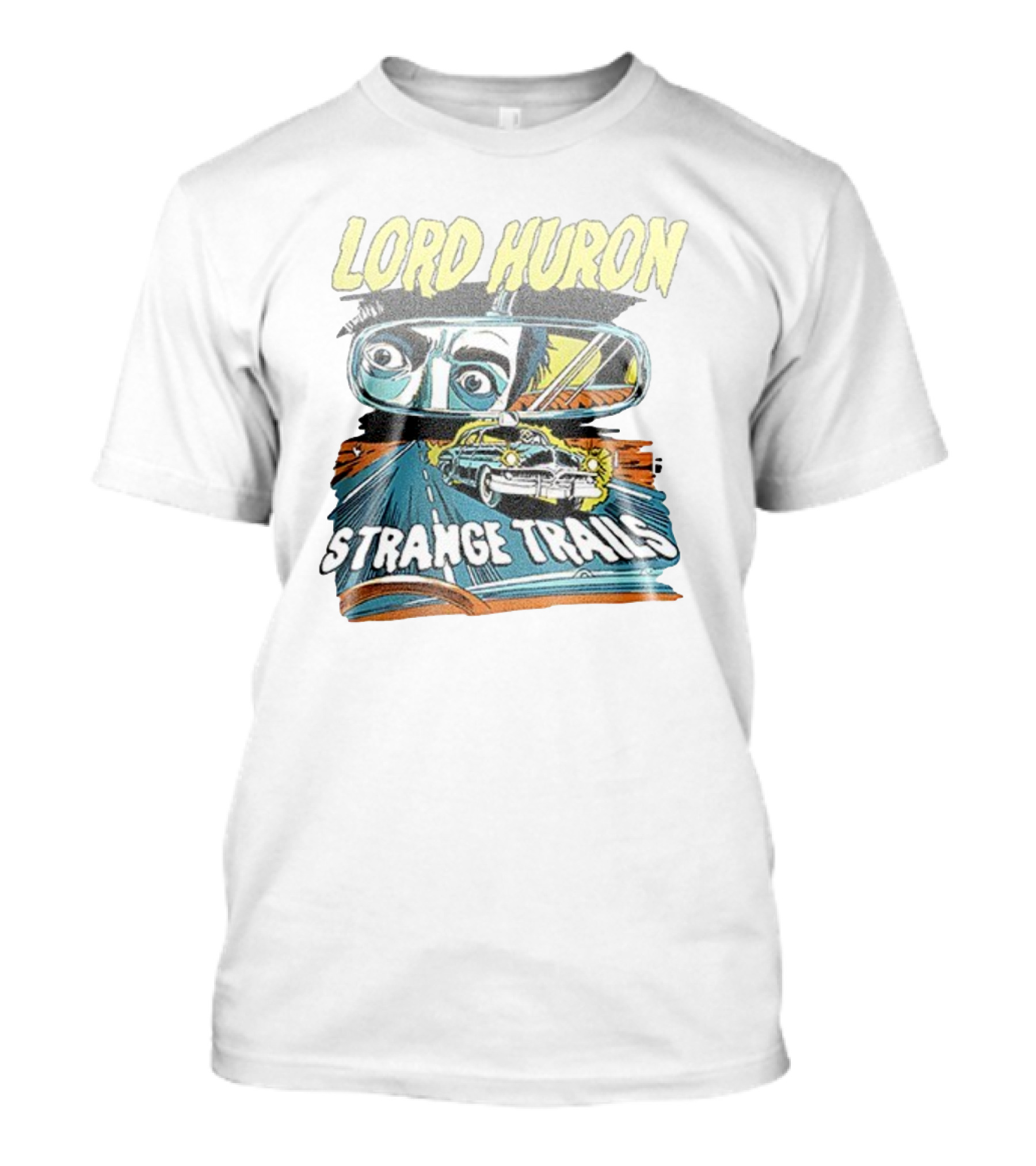 Lord Huron Strange Trails Anniversary Tour Collection Comic Car Road Art T-Shirt