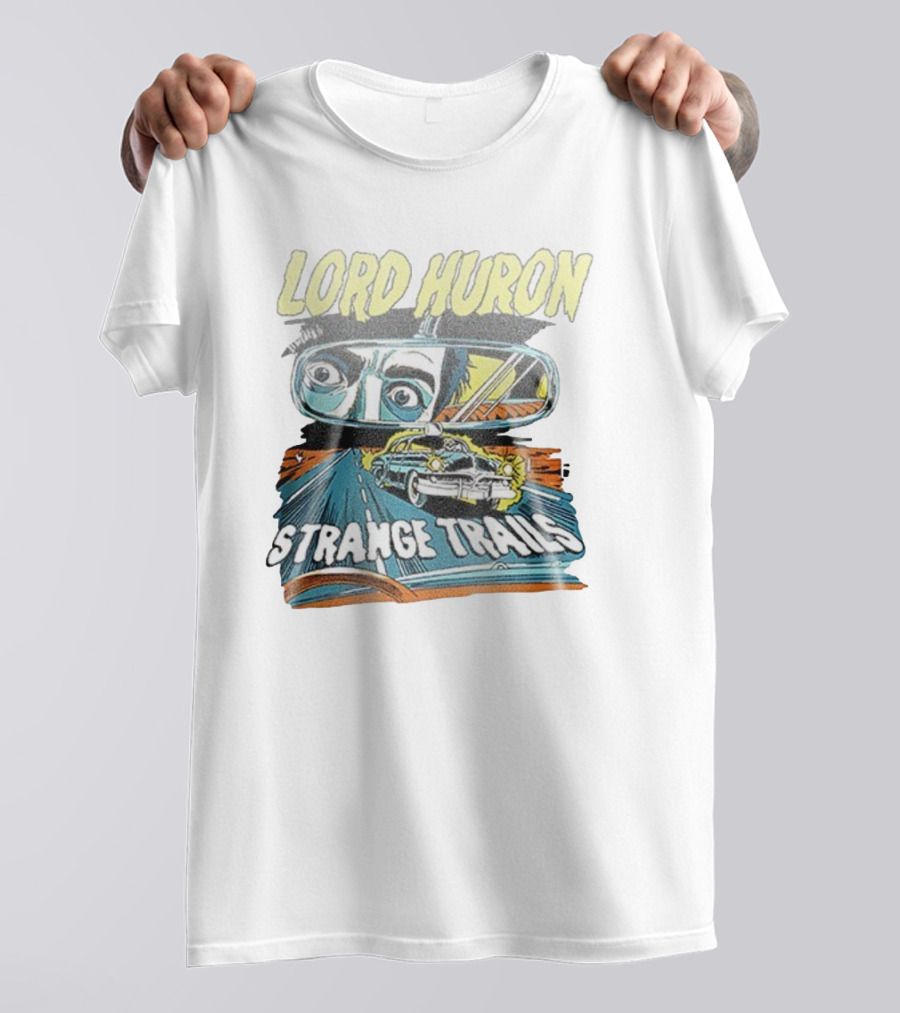 Lord Huron Strange Trails Anniversary Tour Collection Comic Car Road Art T-Shirt