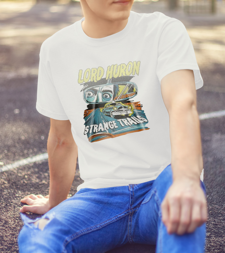 Lord Huron Strange Trails Anniversary Tour Collection Comic Car Road Art T-Shirt